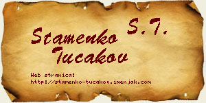 Stamenko Tucakov vizit kartica